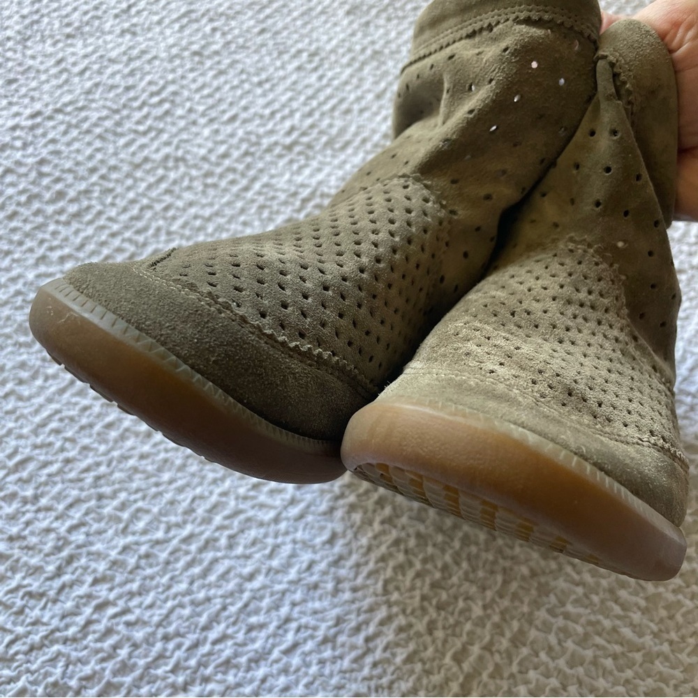Isabel Marant Basley Suede Ankle Boots Taupe Size 11 - Picture 9 of 16